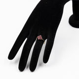 Vintage-Ring aus 9-karätigem Gold mit synthetischen Rubinen