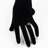 Vintage-Ring aus 9-karätigem Gold mit synthetischen Rubinen