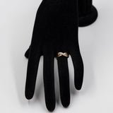 Anello vintage in oro giallo 9k con diamanti