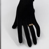 Anello vintage in oro giallo 9k con diamante (0,20ctw)