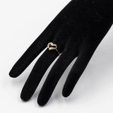 Anello vintage a cuore in oro giallo 9k con diamanti