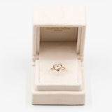 Anello vintage a cuore in oro giallo 9k con diamanti