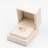 Anello vintage a cuore in oro giallo 9k con diamanti