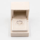 *RESERVADO* Anel de diamante Riviera vintage em ouro branco 18k (0,88ctw), década de 70