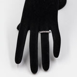 *RESERVADO* Anel de diamante Riviera vintage em ouro branco 18k (0,88ctw), década de 70