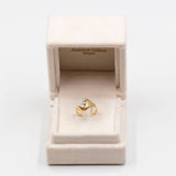 Vintage-Ring aus 18 Karat Gelbgold mit drei Diamanten (0,24 ctw), 70er Jahre