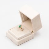 Anello vintage in oro giallo 18k con crisoprasio
