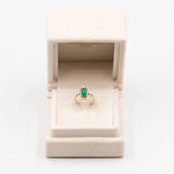 Anello vintage in oro giallo 18k con crisoprasio