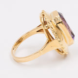 Vintage Ring aus 18 Karat Gelbgold mit 5 Karat Amethyst, 70er/80er Jahre