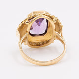 Vintage Ring aus 18 Karat Gelbgold mit 5 Karat Amethyst, 70er/80er Jahre