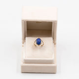 Anello vintage in oro giallo 8k con laspislazzulo