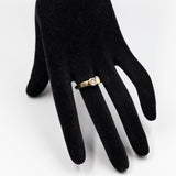 Anello vintage in oro giallo 14k con diamante (0,06ct)
