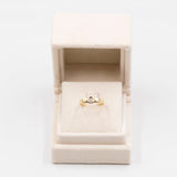 Anello vintage in oro giallo 14k con diamante (0,06ct)