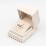 Anello vintage trilogy in oro giallo 14k con diamanti (1ct in totale), anni '70