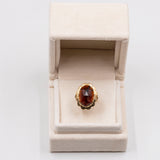 Vintage Granatring aus 14 Karat Gold, 60er Jahre