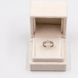 Vintage-Ring aus 10-karätigem Weißgold mit Diamanten (0.30 ctw), 90er Jahre