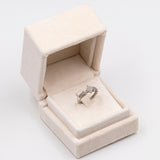 Vintage-Ring aus 10-karätigem Weißgold mit Diamanten (0.30 ctw), 90er Jahre