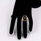Vintage Granatring aus 14 Karat Gold, 60er Jahre