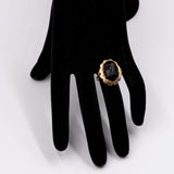 Vintage Granatring aus 14 Karat Gold, 60er Jahre
