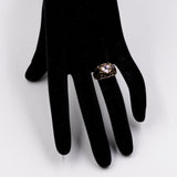 Vintage-Ring aus synthetischem rosa Spinell aus 9-karätigem Gelbgold, 70er Jahre