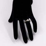 Vintage-Ring aus 10-karätigem Weißgold mit Diamanten (0.30 ctw), 90er Jahre