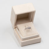 Anello vintage a fiore in platino 900 con diamanti (1ctw)