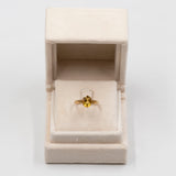 Anello cocktail in oro giallo 9k con berillo giallo