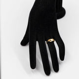 Anello vintage in oro giallo 14k con diamante