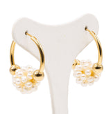 Vintage 18 Karat Gelbgold-Perlenohrringe, 70er/80er Jahre