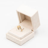 Vintage-Ring aus 9-karätigem Gelbgold mit Heliodorus (1 Karat) und Diamanten, 2002