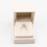 Anello vintage in oro bianco 14k con diamanti taglio brillante (0,60ctw), anni '60