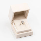 Anello vintage in oro bianco 14k con diamanti taglio brillante (0,60ctw), anni '60