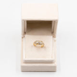 Anello vintage in oro giallo 18k con diamanti (1ctw), anni '70