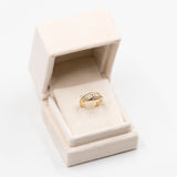 Anello vintage in oro giallo 18k con diamanti (1ctw), anni '70