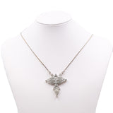 Vintage 8 Karat Weißgold 3.50 Karat Diamant-Halskette, 60er Jahre