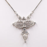 Vintage 8 Karat Weißgold 3.50 Karat Diamant-Halskette, 60er Jahre