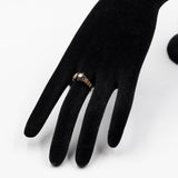 Anello vintage in oro 9k con zaffiri e diamanti