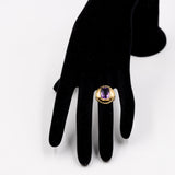 Vintage Ring aus 18 Karat Gelbgold mit 5 Karat Amethyst, 70er/80er Jahre