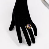 Vintage Ring aus 18 Karat Gelbgold mit 5 Karat Amethyst, 70er/80er Jahre