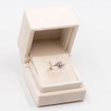 Bague vintage en or blanc 18 carats avec diamants taille brillant (environ 0.30 ct au total), années 60