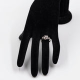 Bague vintage en or blanc 18 carats avec diamants taille brillant (environ 0.30 ct au total), années 60