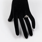 Bague vintage en or blanc 18 carats avec diamants taille brillant (environ 0.30 ct au total), années 60