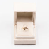 Anello vintage in oro giallo 18k con diamanti brown per un totale di 1,07ct