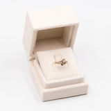 Anello vintage in oro giallo 18k con diamanti brown per un totale di 1,07ct