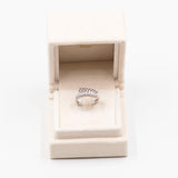 Anello vintage in oro bianco 14K con diamanti bianchi e neri (0.22ctw ca.), anni '70