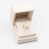 Anello vintage da cocktail in oro giallo 8k con quarzo rosa