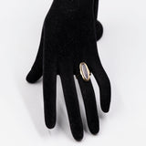 Anello vintage da cocktail in oro giallo 8k con quarzo rosa