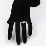 Anello vintage in oro giallo 18k con diamanti brown per un totale di 1,07ct