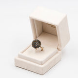 Vintage-Ring aus 10-karätigem Gelbgold mit Saphiren, 70er Jahre