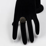 Vintage-Ring aus 10-karätigem Gelbgold mit Saphiren, 70er Jahre